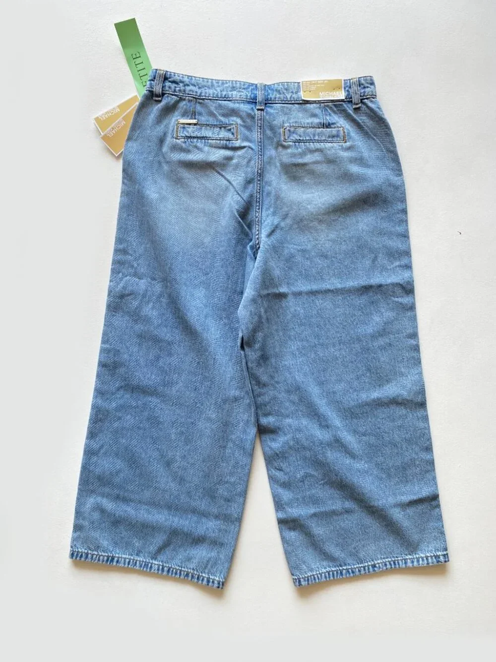 NWT Michael Kors Crop Wide Leg Jeans Denim Size 10 Petite
